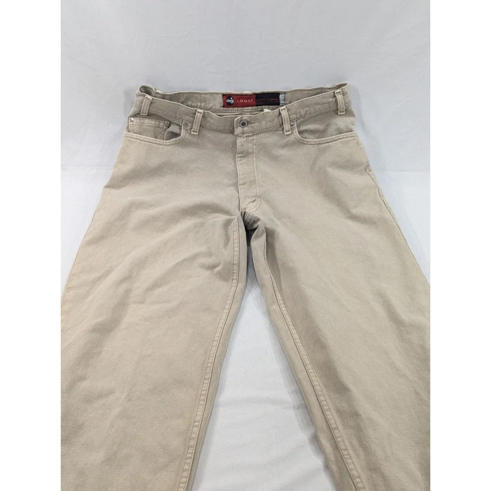 Vintage Men's 90s 00s Levi's‎ Silvertab Loose Fit Jeans 36x30 Beige Tan Baggy